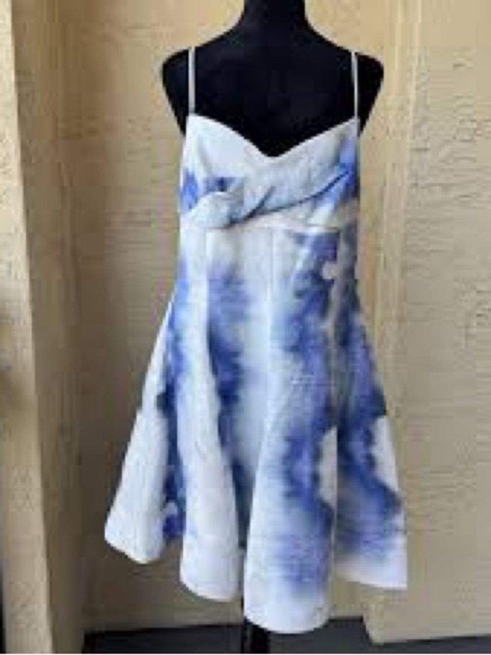 Muse by Marchesa Chloe Dye Print A-Line Linen Dress